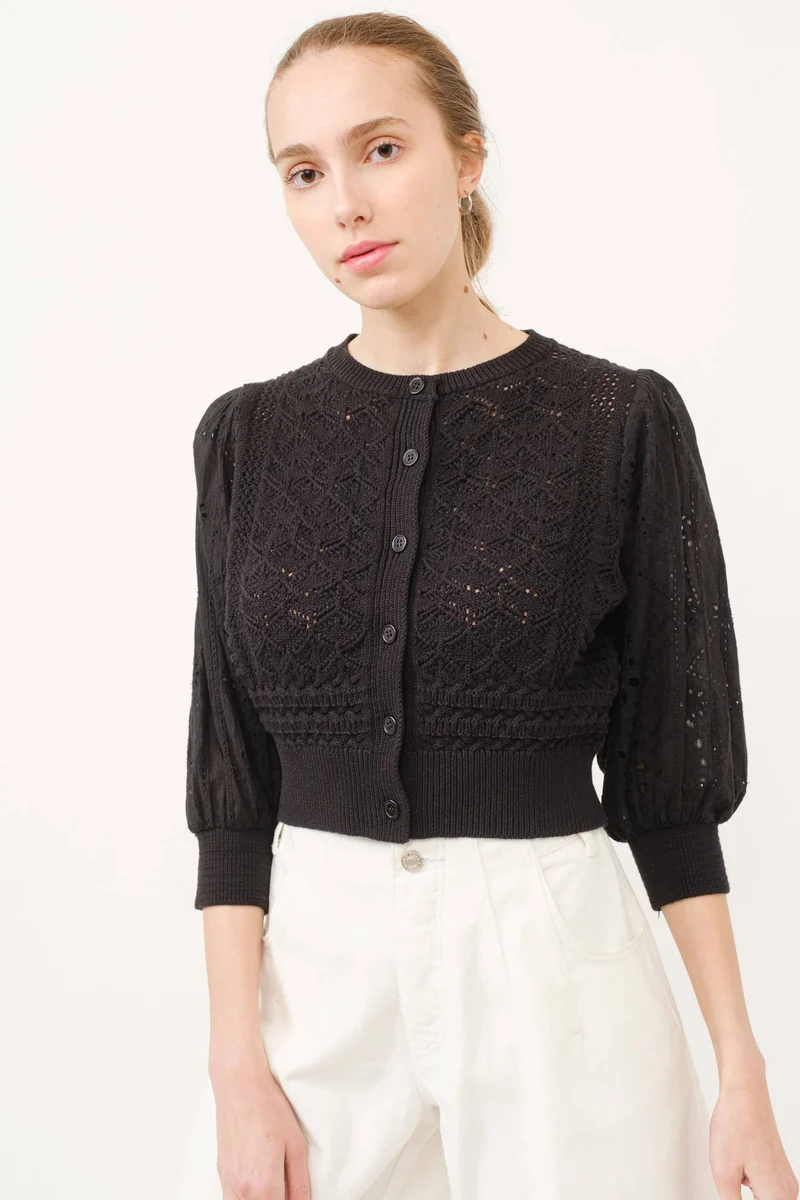 Lt Blue Cardigan Sweater