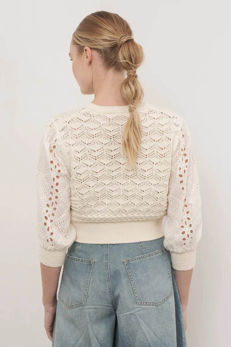 Lt Blue Cardigan Sweater