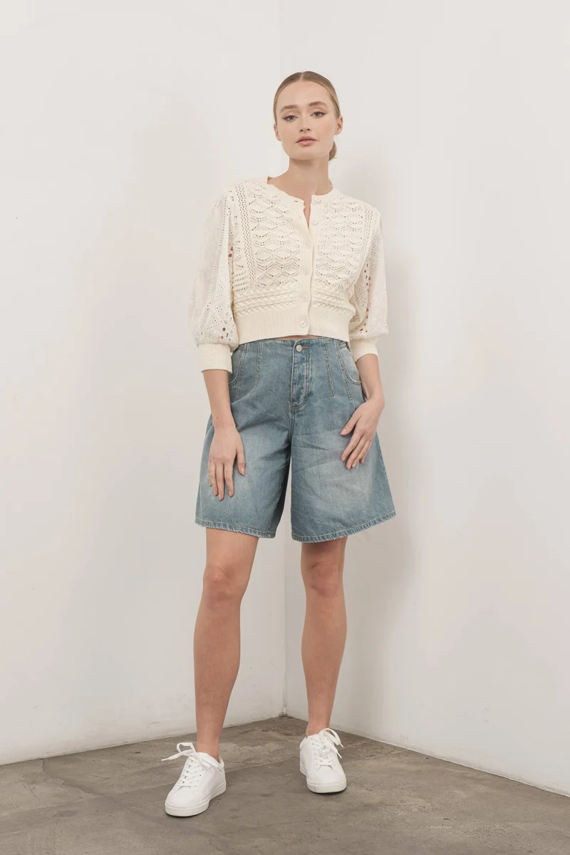 Lt Blue Cardigan Sweater