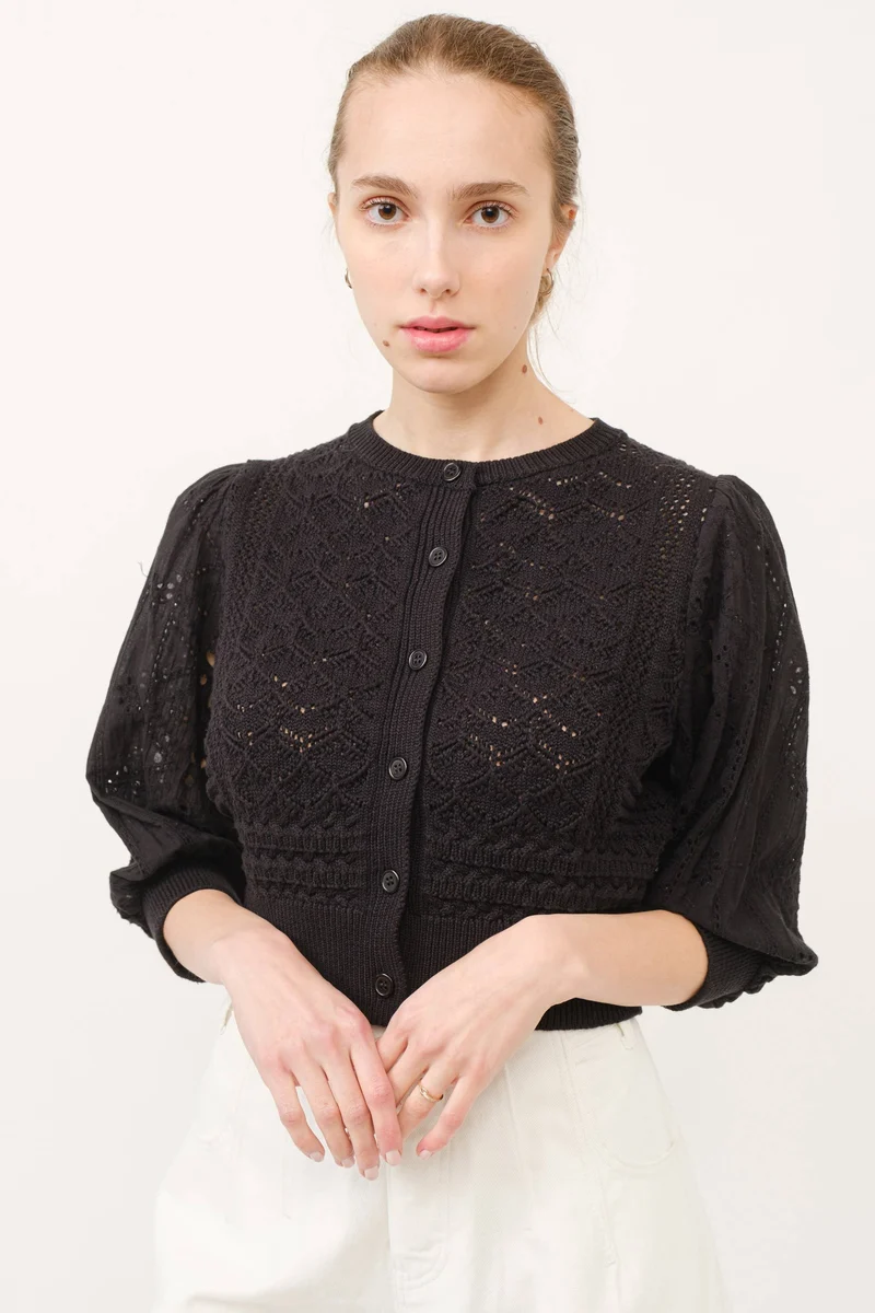 Lt Blue Cardigan Sweater