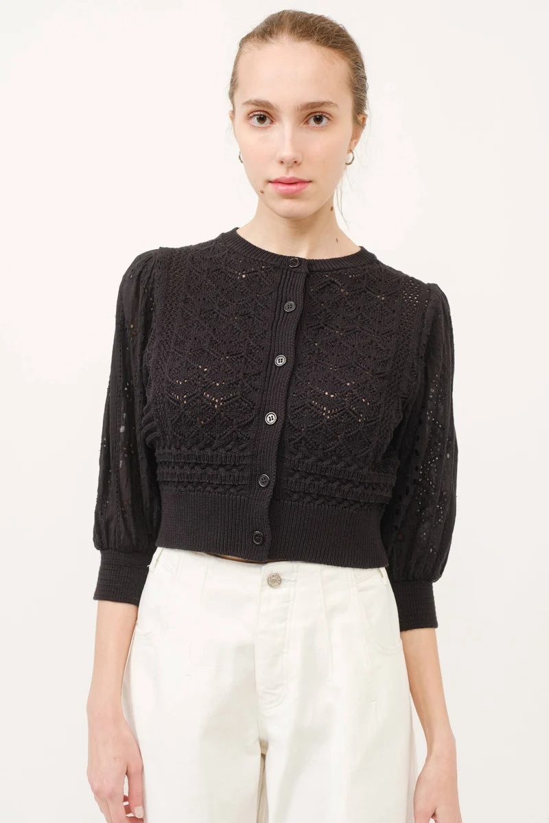 Lt Blue Cardigan Sweater