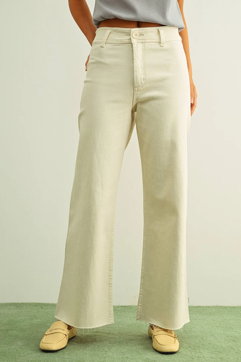 Straight Wide Leg Pant Matcha