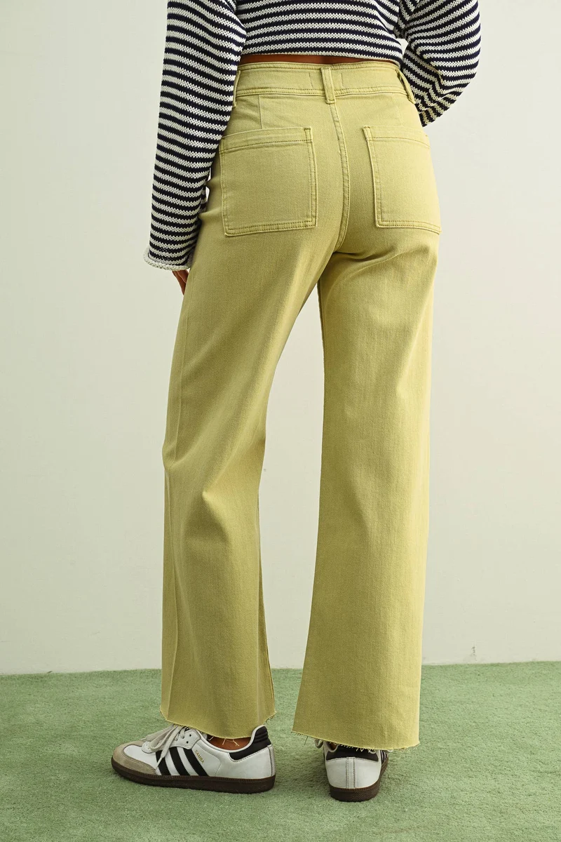 Straight Wide Leg Pant Matcha