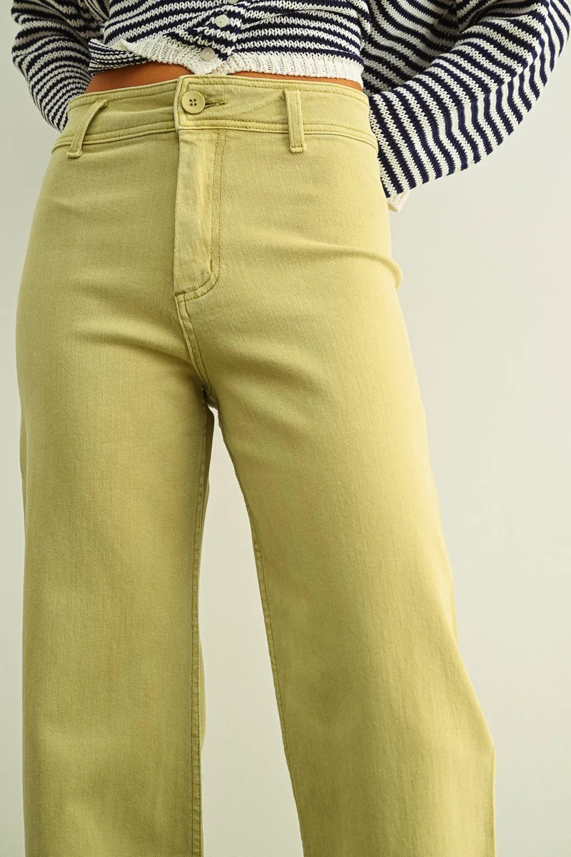 Straight Wide Leg Pant Matcha