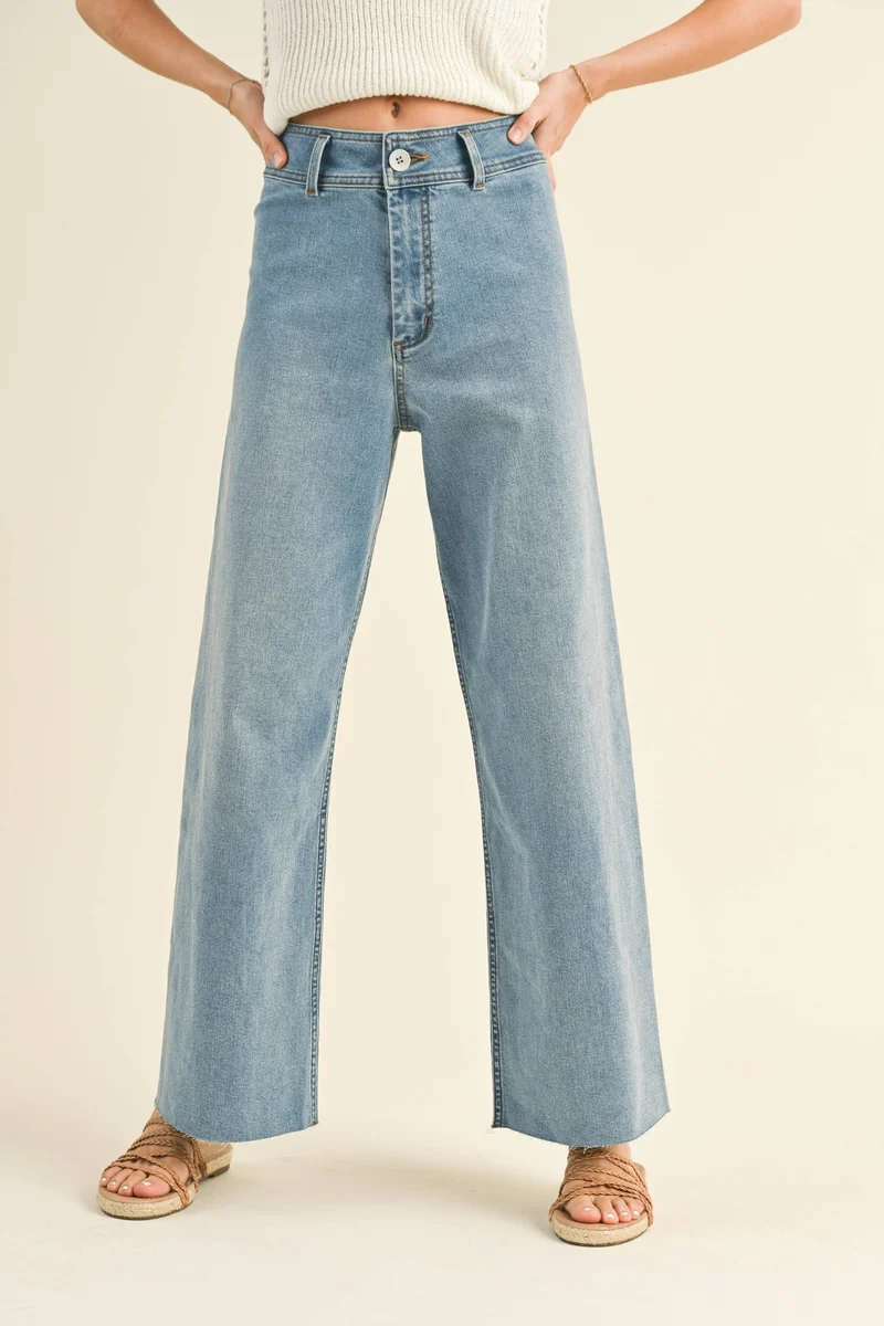 Straight Wide Leg Pant Matcha