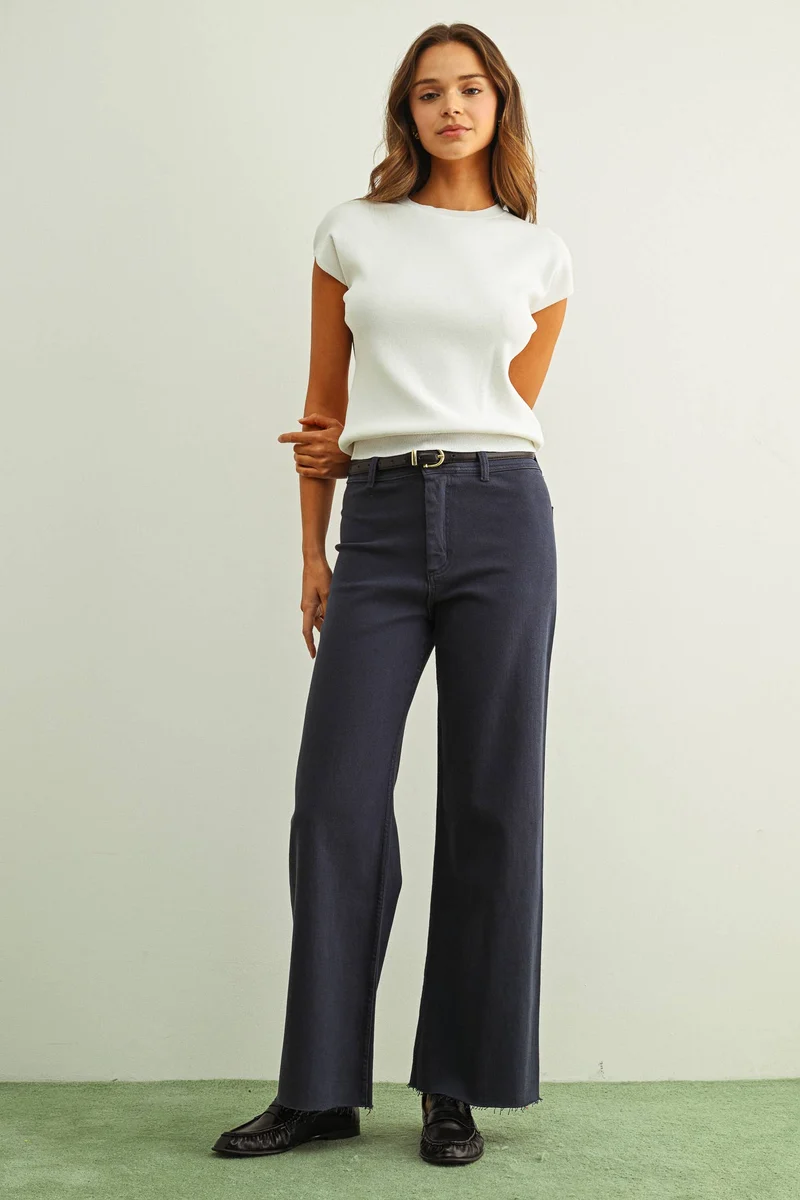 Straight Wide Leg Pant Matcha