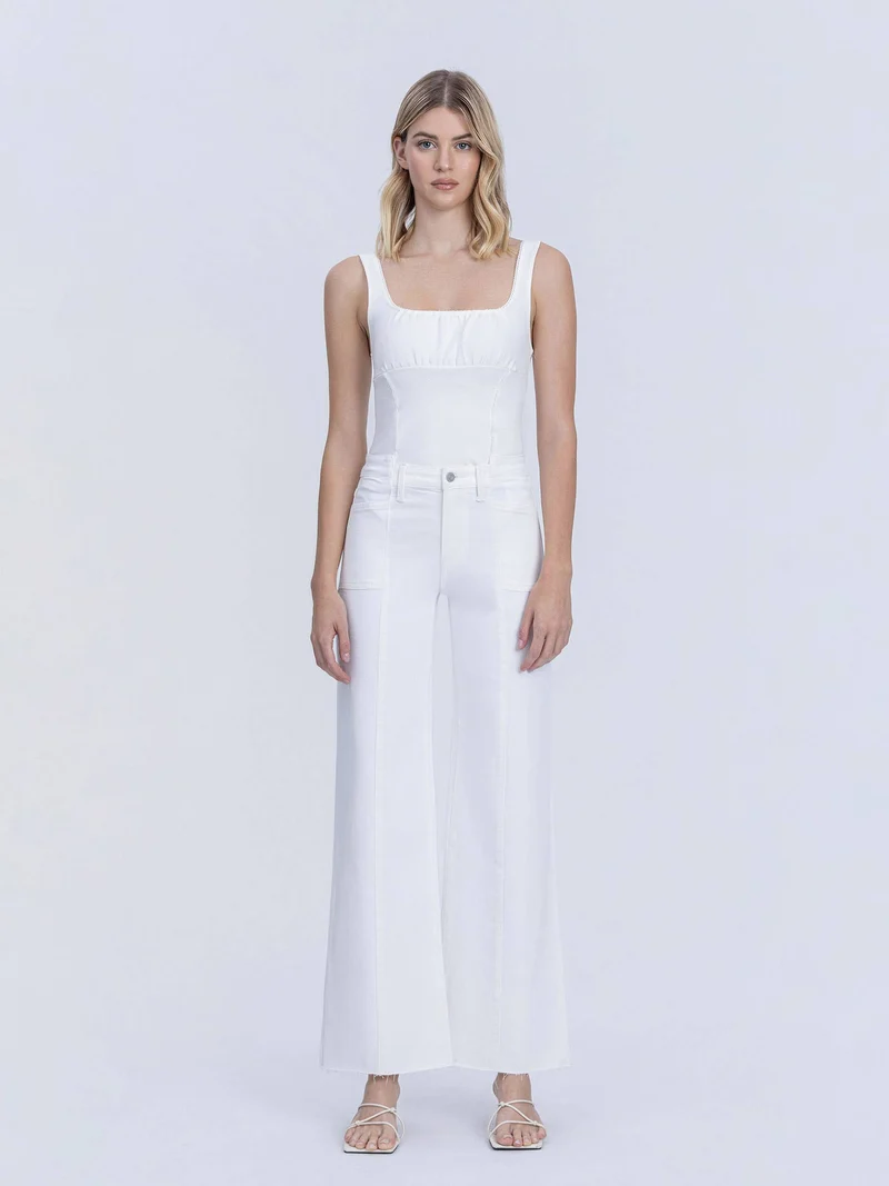 High Rise Optic White Pant