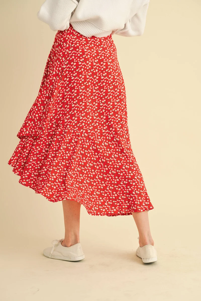 Wrap Ruffle Skirt