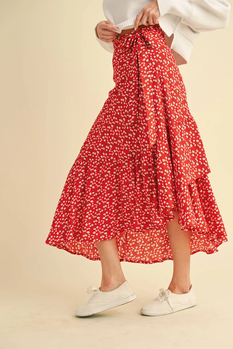 Wrap Ruffle Skirt
