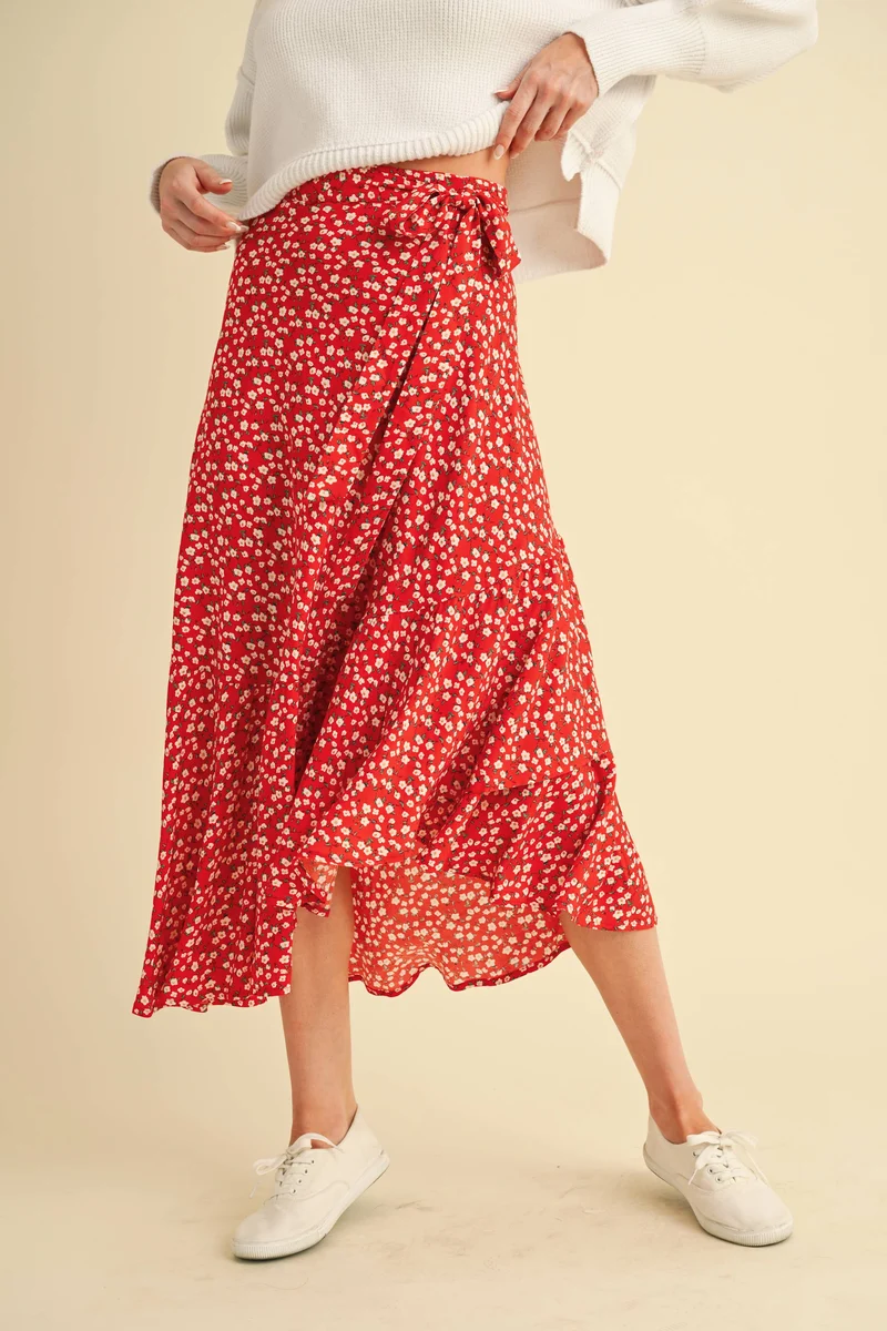 Wrap Ruffle Skirt