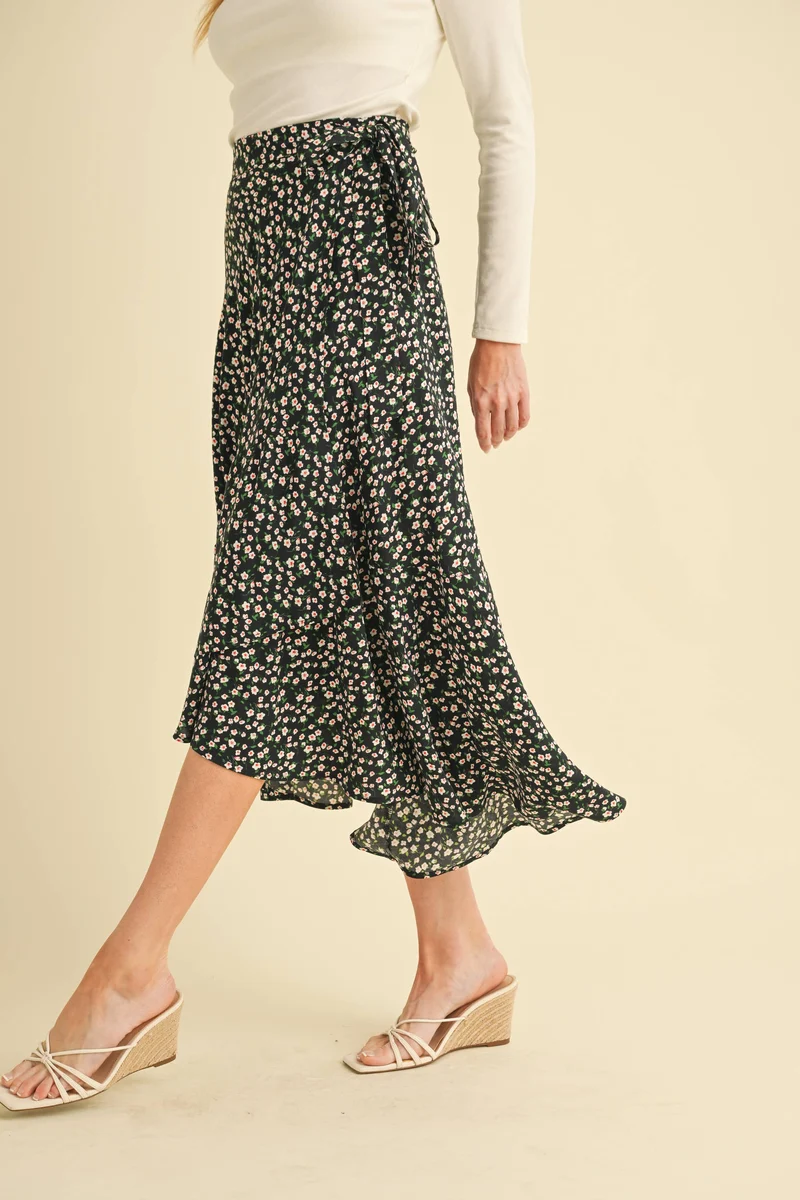 Wrap Ruffle Skirt
