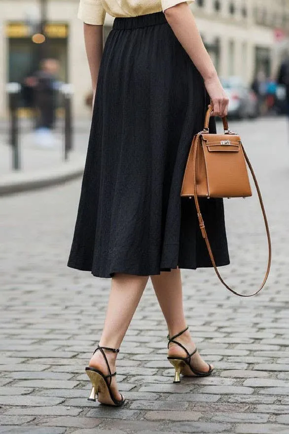 A-Line Midi Skirt