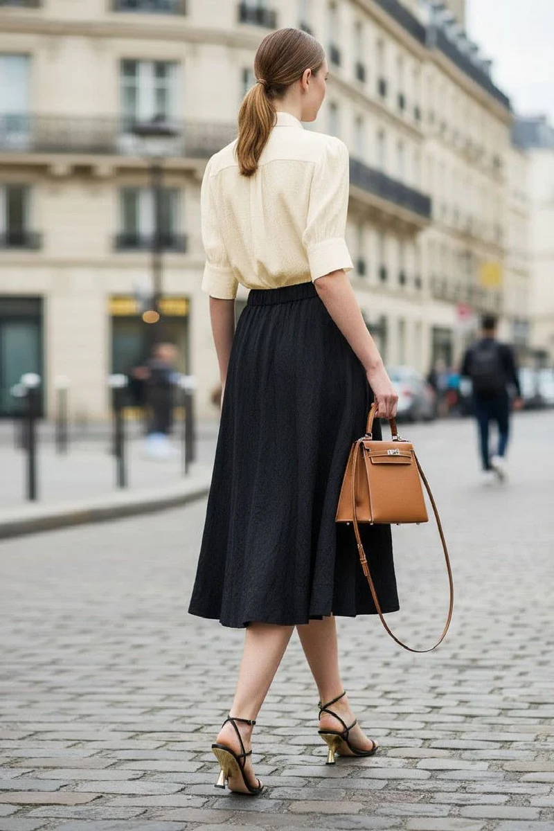 A-Line Midi Skirt
