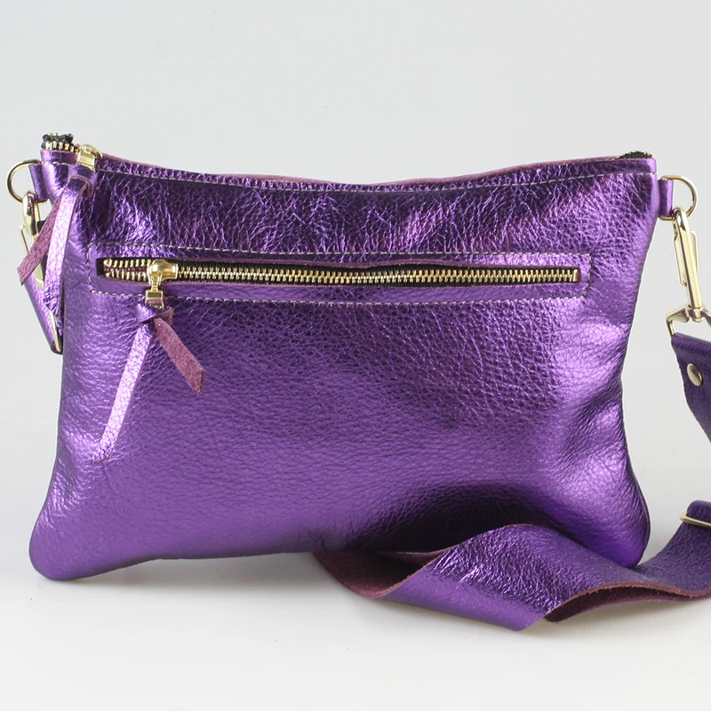 The Metallic Rita Crossbody and Hipbag: Snow