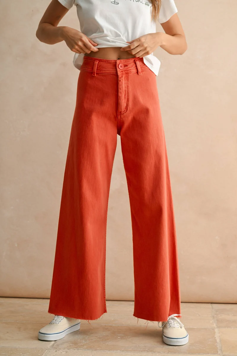 Straight wide leg Burnt
