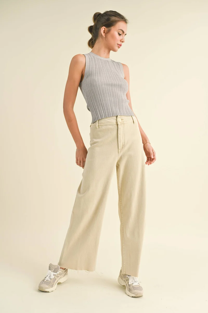 Straight wide leg Burnt