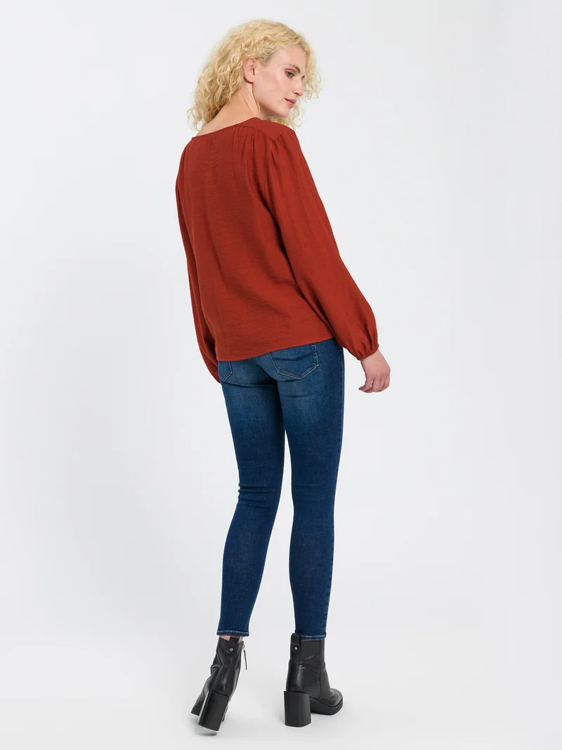 Giselle Damen Jeans Super Skinny Fit Mid Waist Ankle Lenght dunkelblau