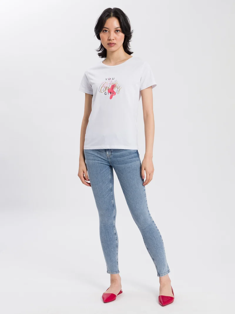 Giselle Damen Jeans Super Skinny Fit Mid Waist Ankle Lenght blaugrau