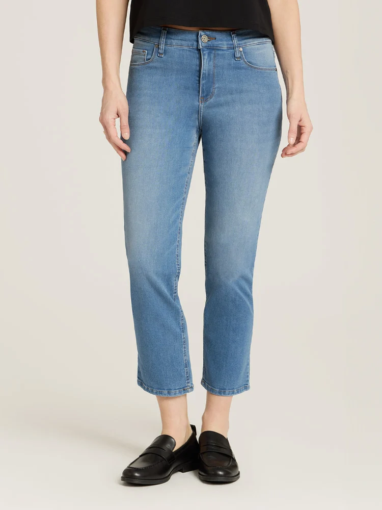 Logan Mid Rise Slim Cropped Leg Jeans