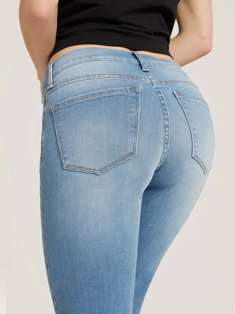 Logan Mid Rise Slim Cropped Leg Jeans