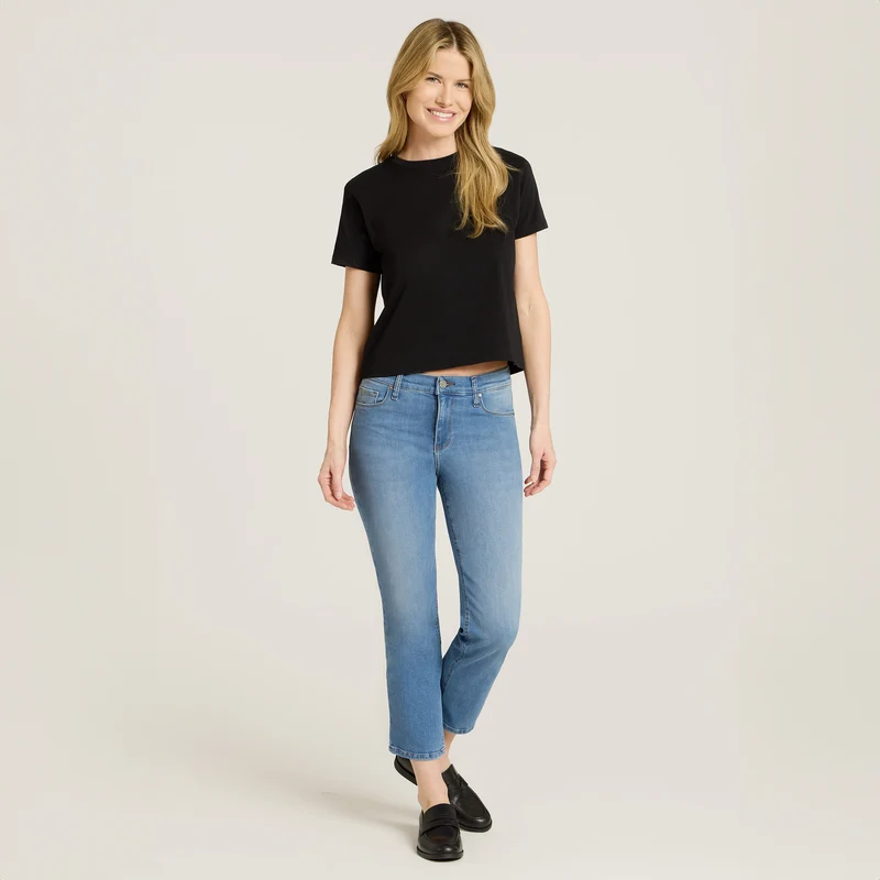 Logan Mid Rise Slim Cropped Leg Jeans