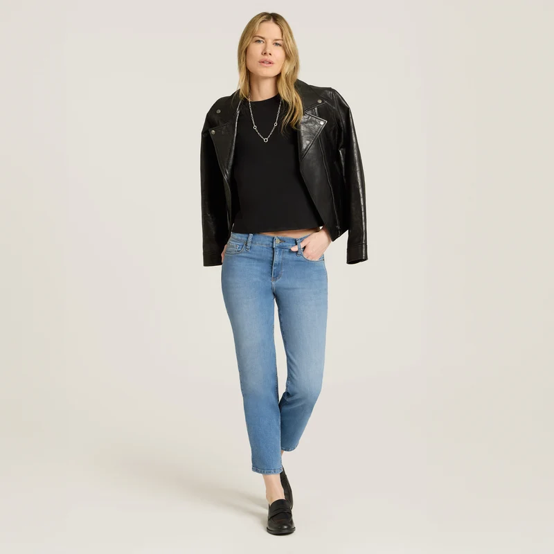 Logan Mid Rise Slim Cropped Leg Jeans