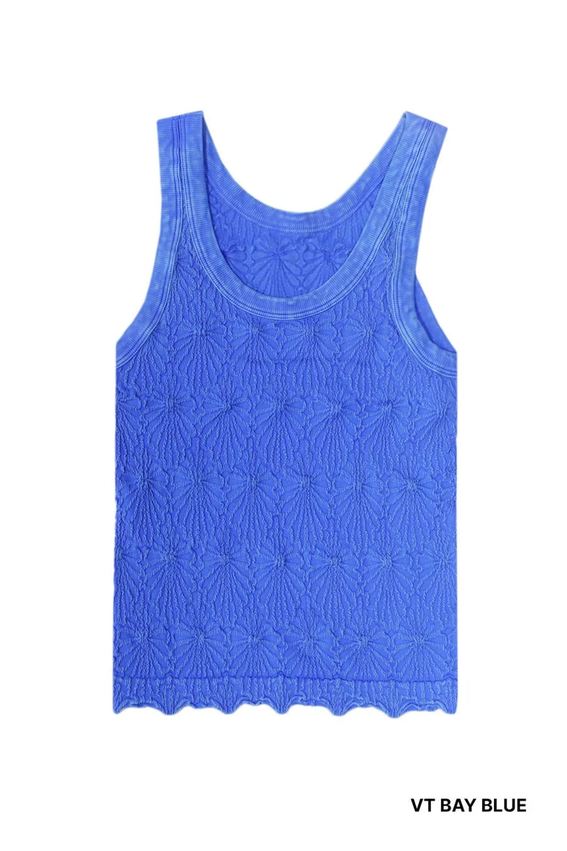 NS8465 - Vintage Reversible Lace Top: Vintage Denim
