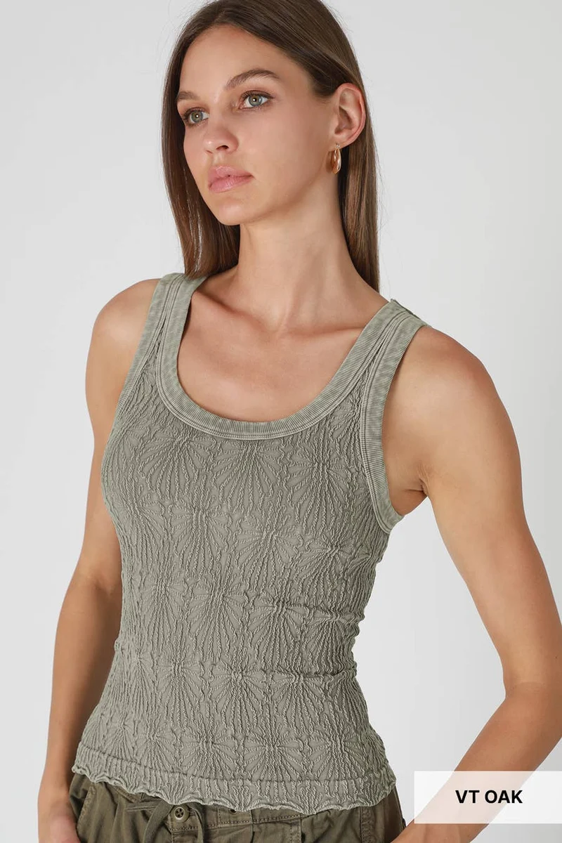 NS8465 - Vintage Reversible Lace Top: Vintage Denim