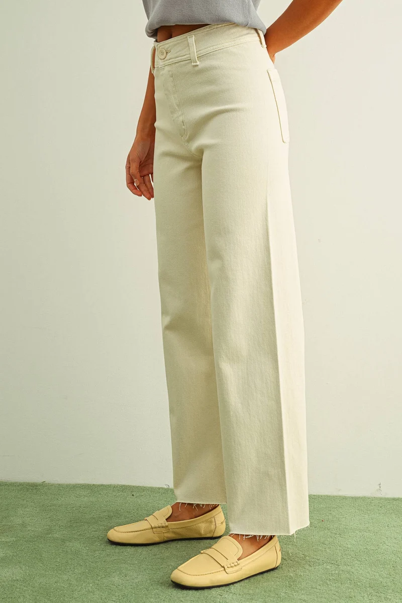 Olive straight leg Wide Pant