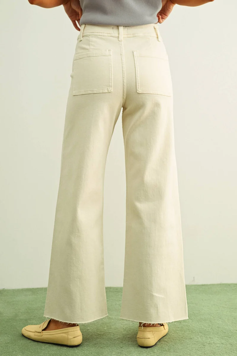 Olive straight leg Wide Pant