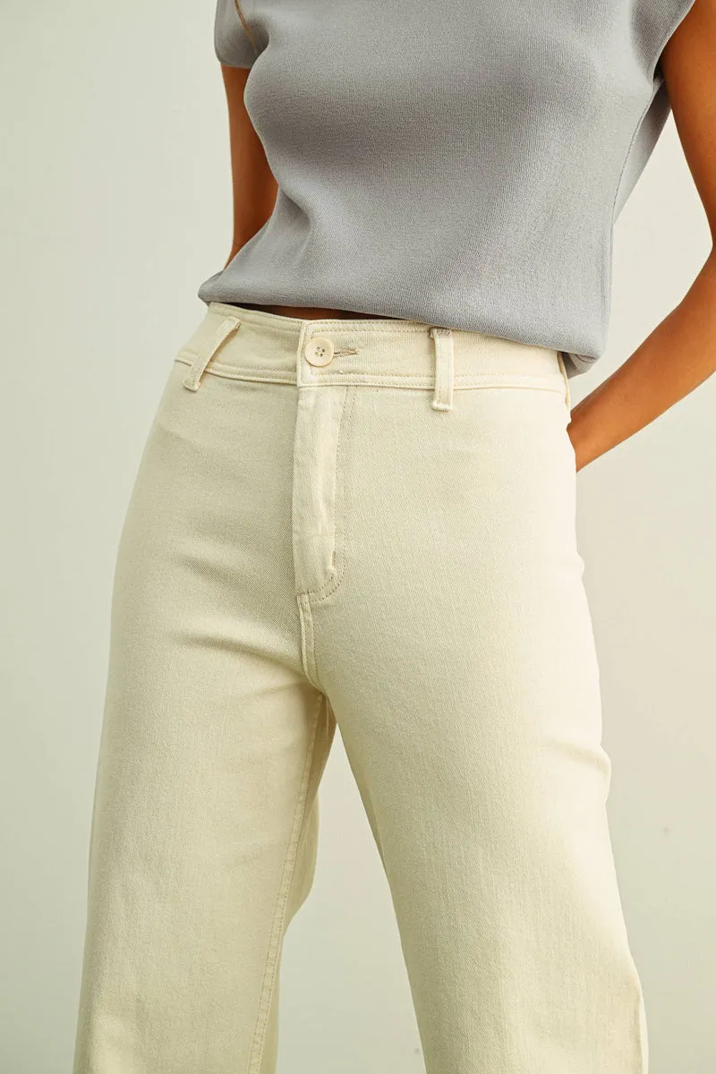 Olive straight leg Wide Pant