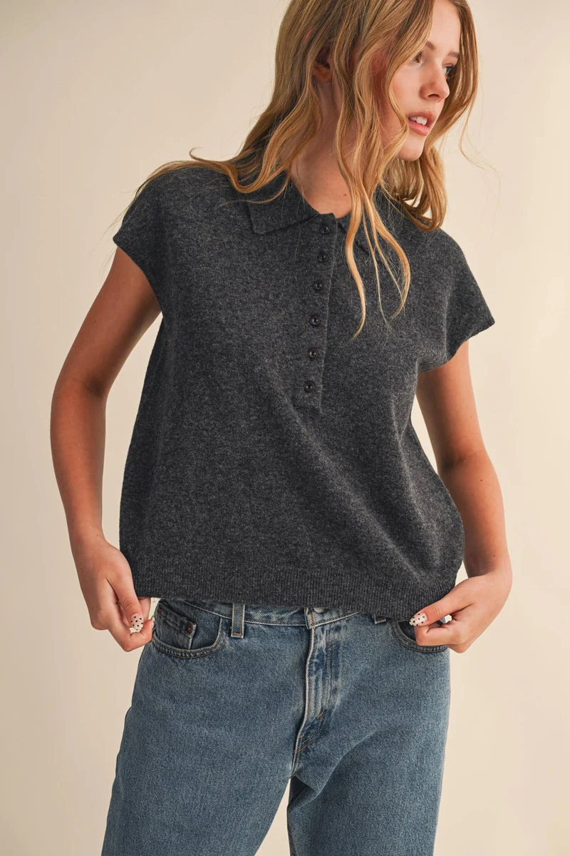Cap Sleeve Sweater Ivory