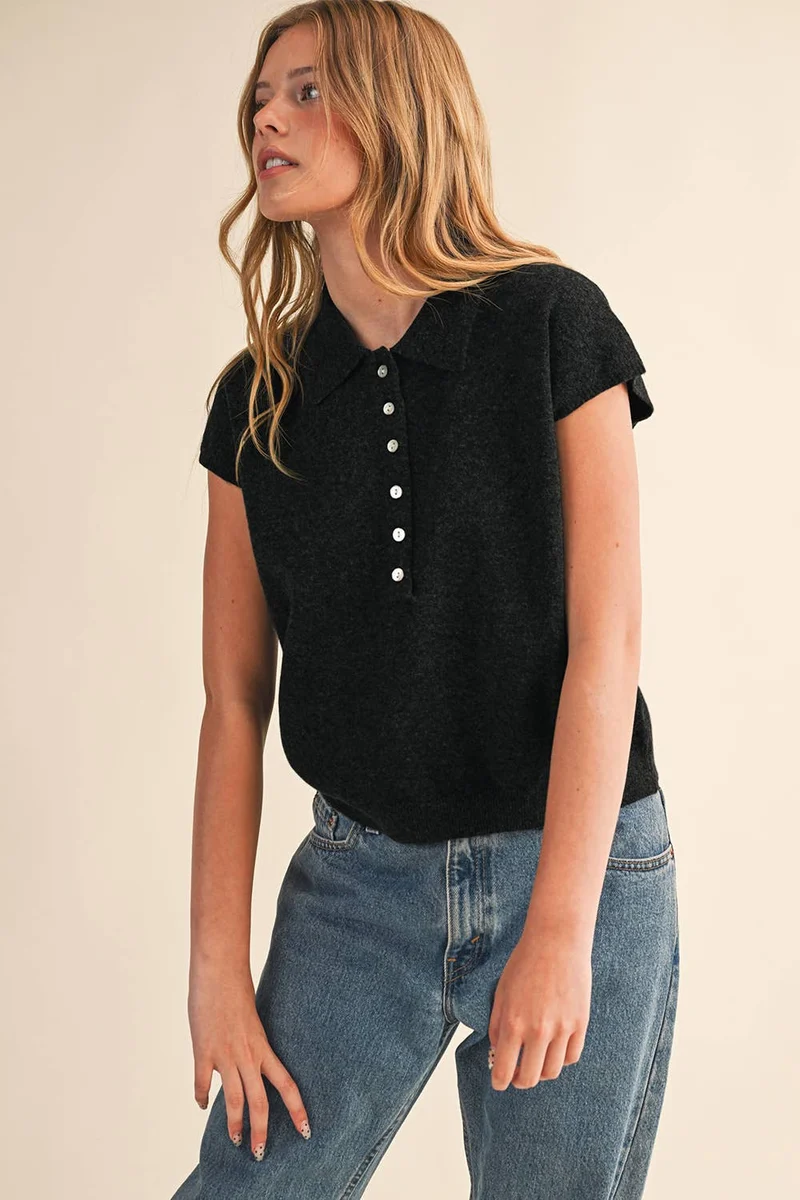 Cap Sleeve Sweater Ivory