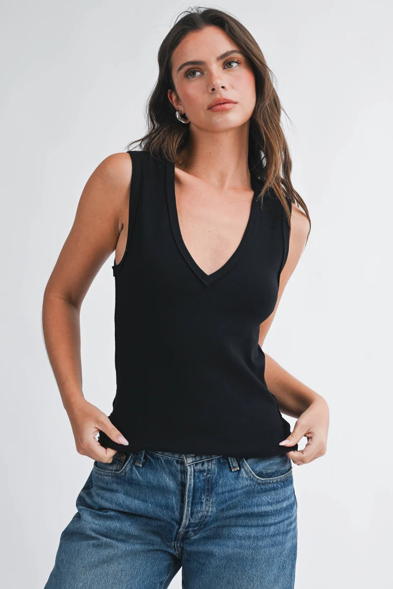 V-Neck Tank Top Oat