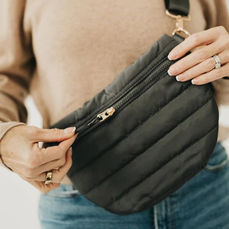 Jolie Puffer Bum Bag: Olive