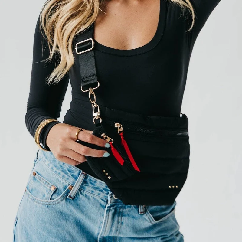 Jolie Puffer Bum Bag: Olive