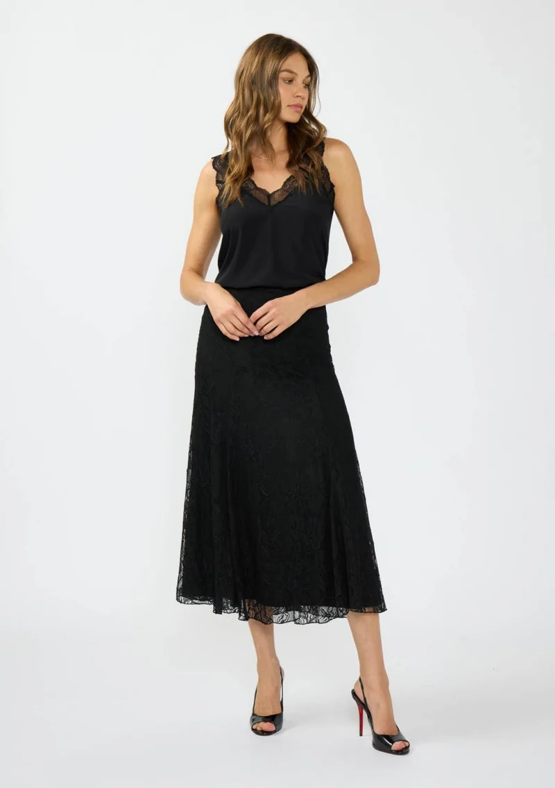 Lace Slip Maxi Skirt