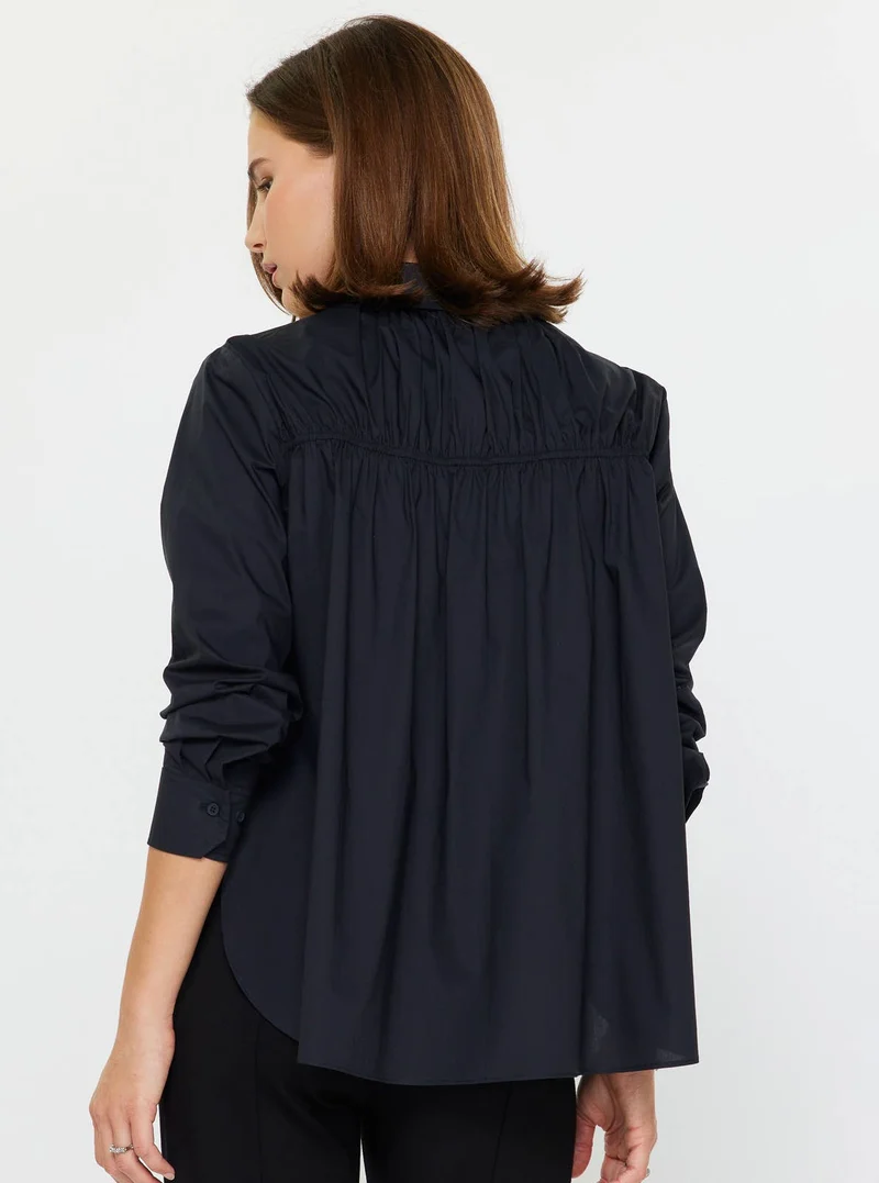 Floral Applique Button Down