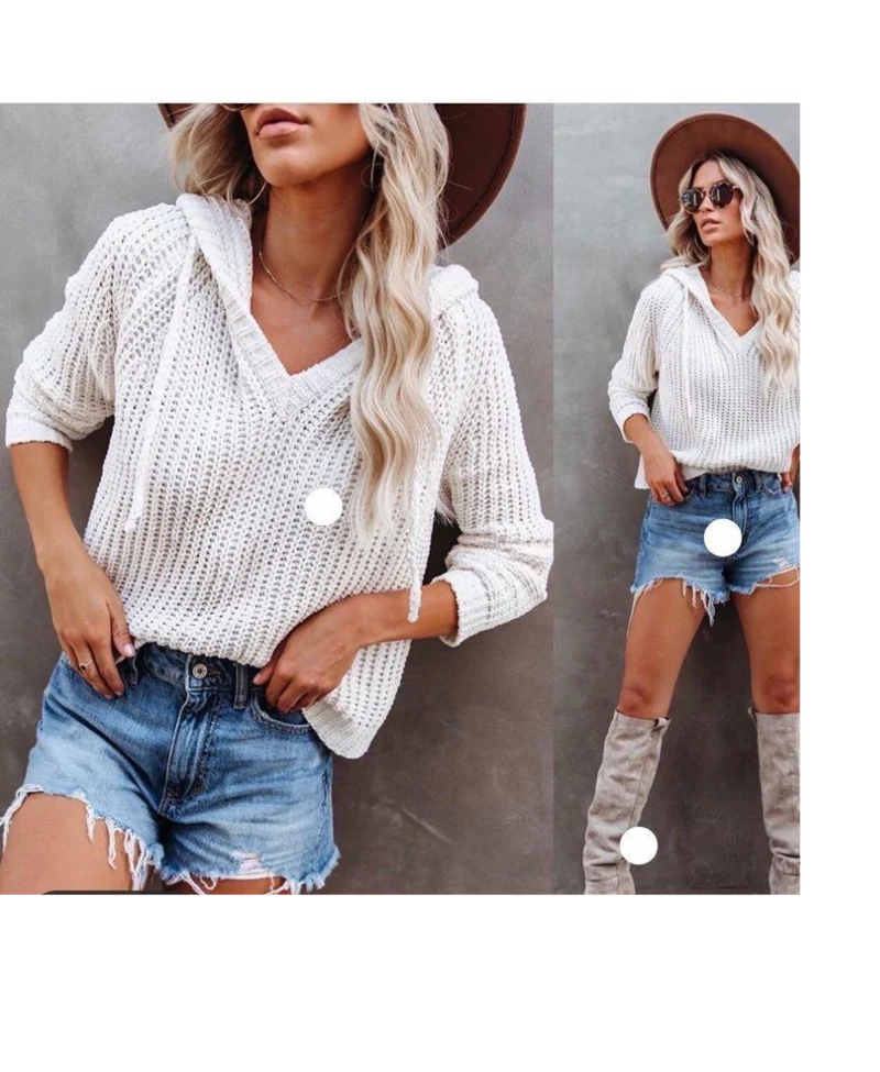 Coastal Breeze Knit Hoodie: