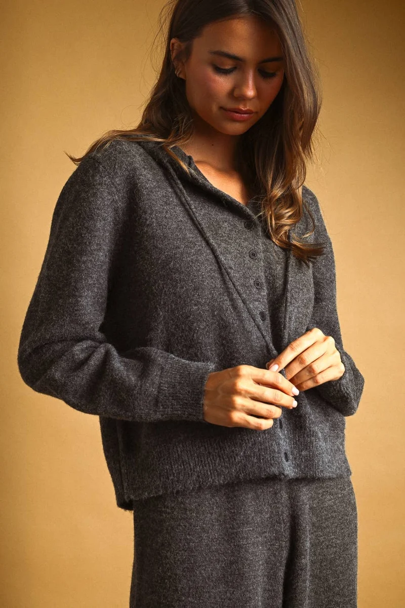 Button Front Sweater Jacket