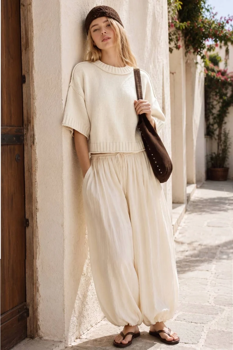 Soft Cotton Crew Neck Sweater