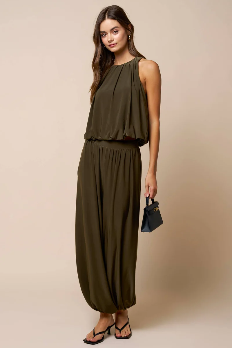 Relax Fit Balloon Pants : Black / L