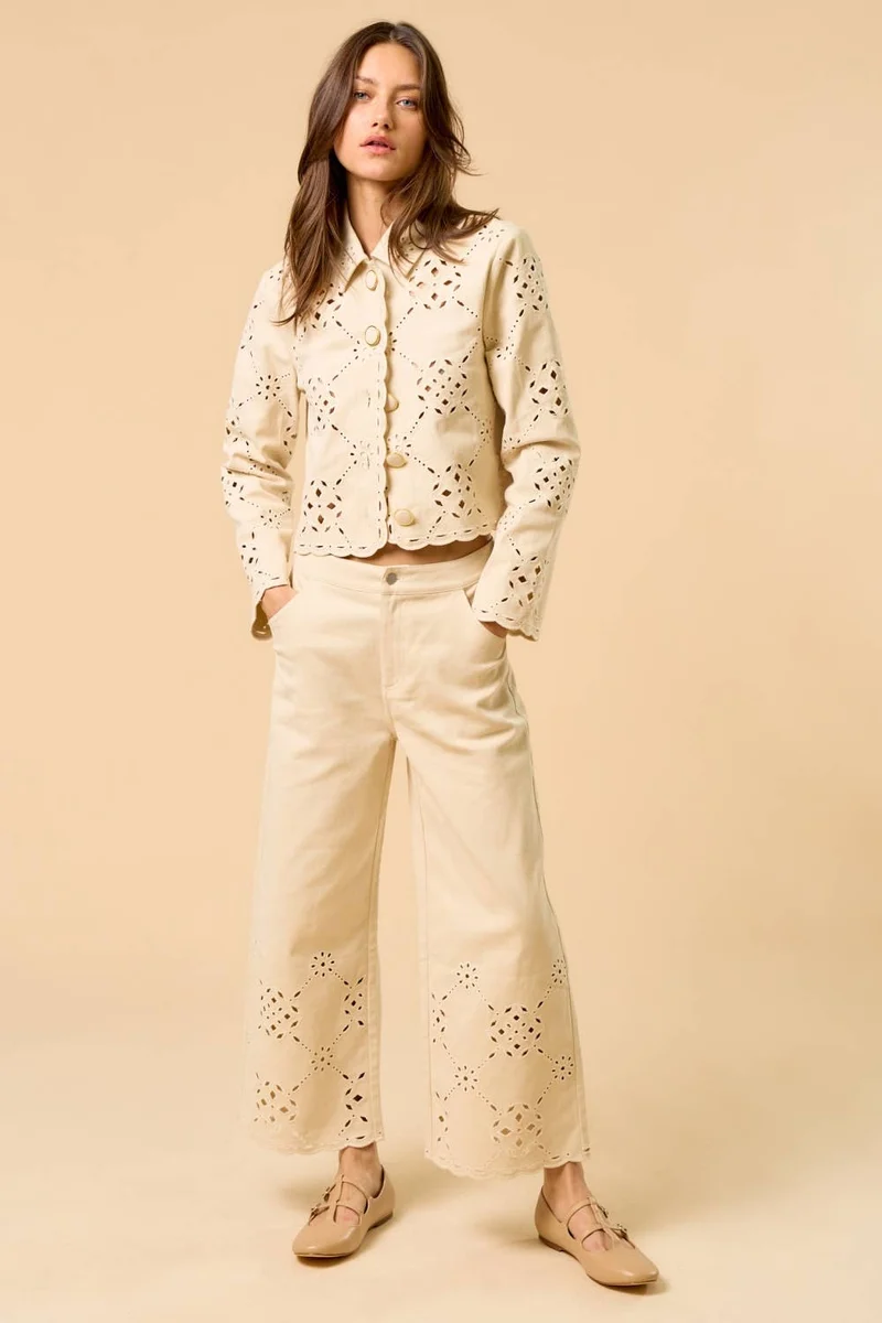 Motif Long Sleeve Jacket