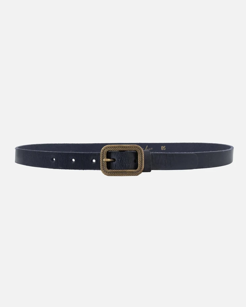 Brown Vintage Skinny Leather Belt