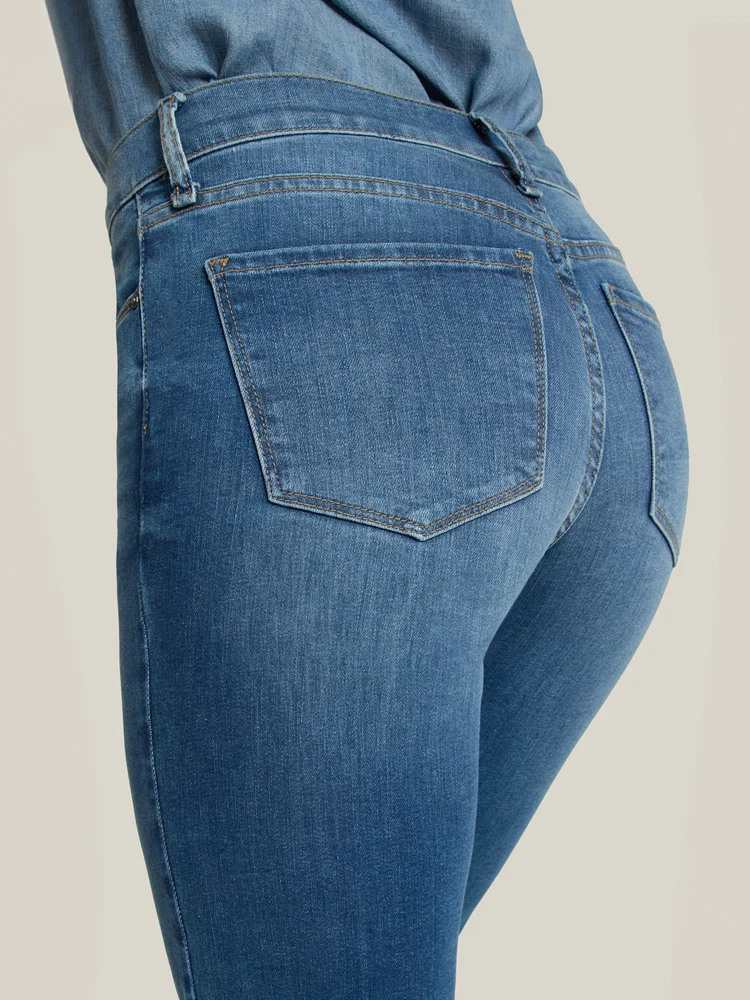 Logan Mid Rise Slim Cropped Leg Jeans
