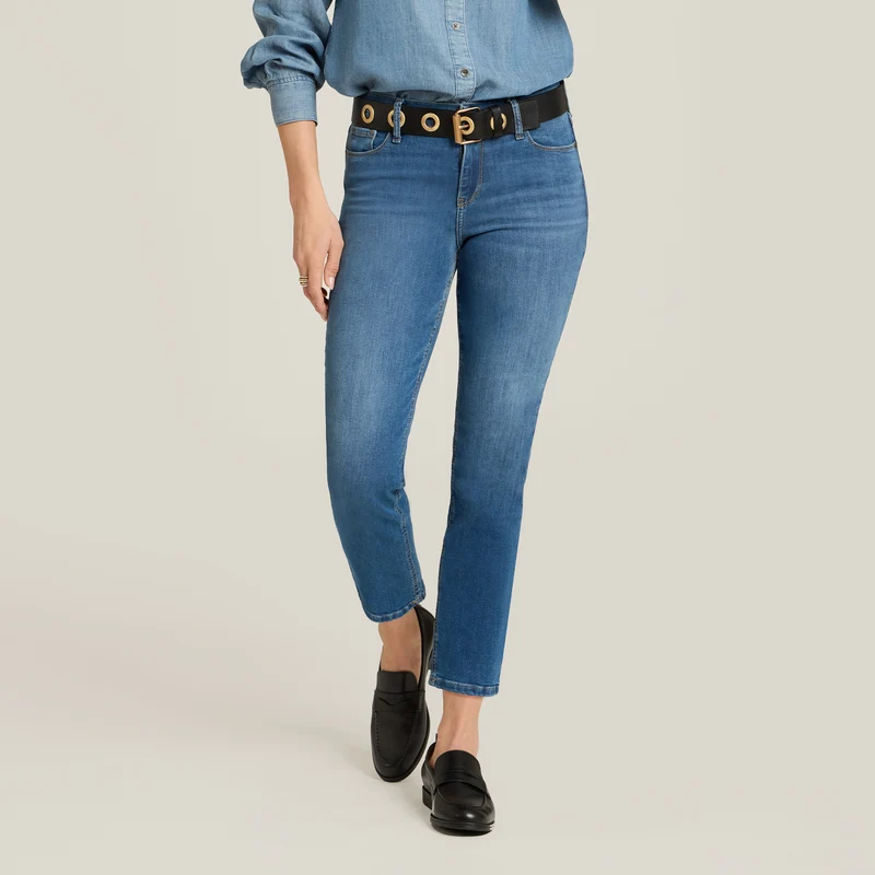 Logan Mid Rise Slim Cropped Leg Jeans