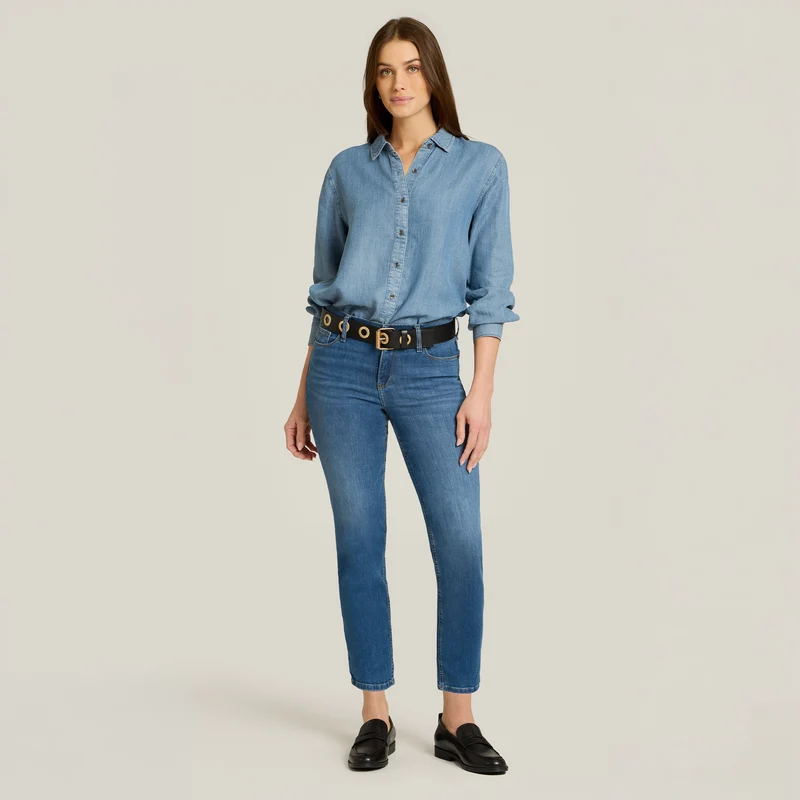 Logan Mid Rise Slim Cropped Leg Jeans