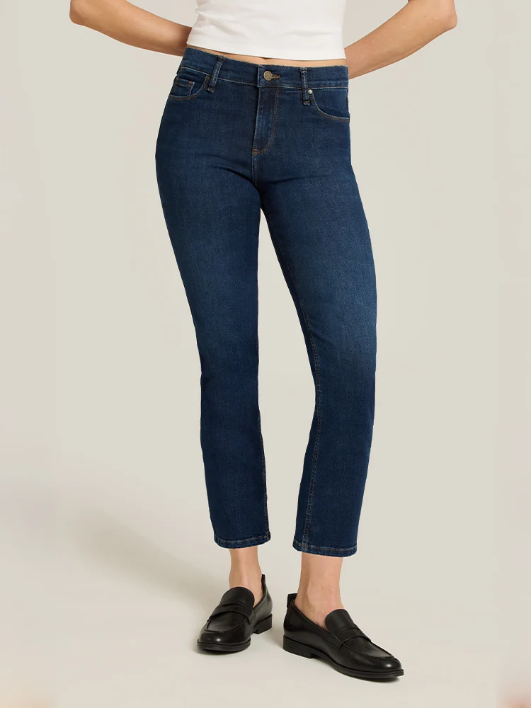 Logan Mid Rise Slim Cropped Leg Jeans