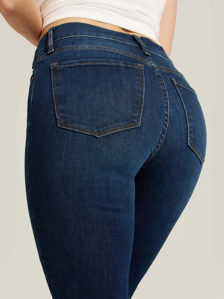 Logan Mid Rise Slim Cropped Leg Jeans