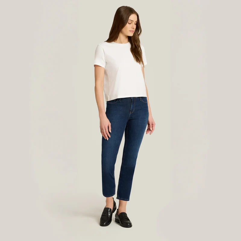Logan Mid Rise Slim Cropped Leg Jeans